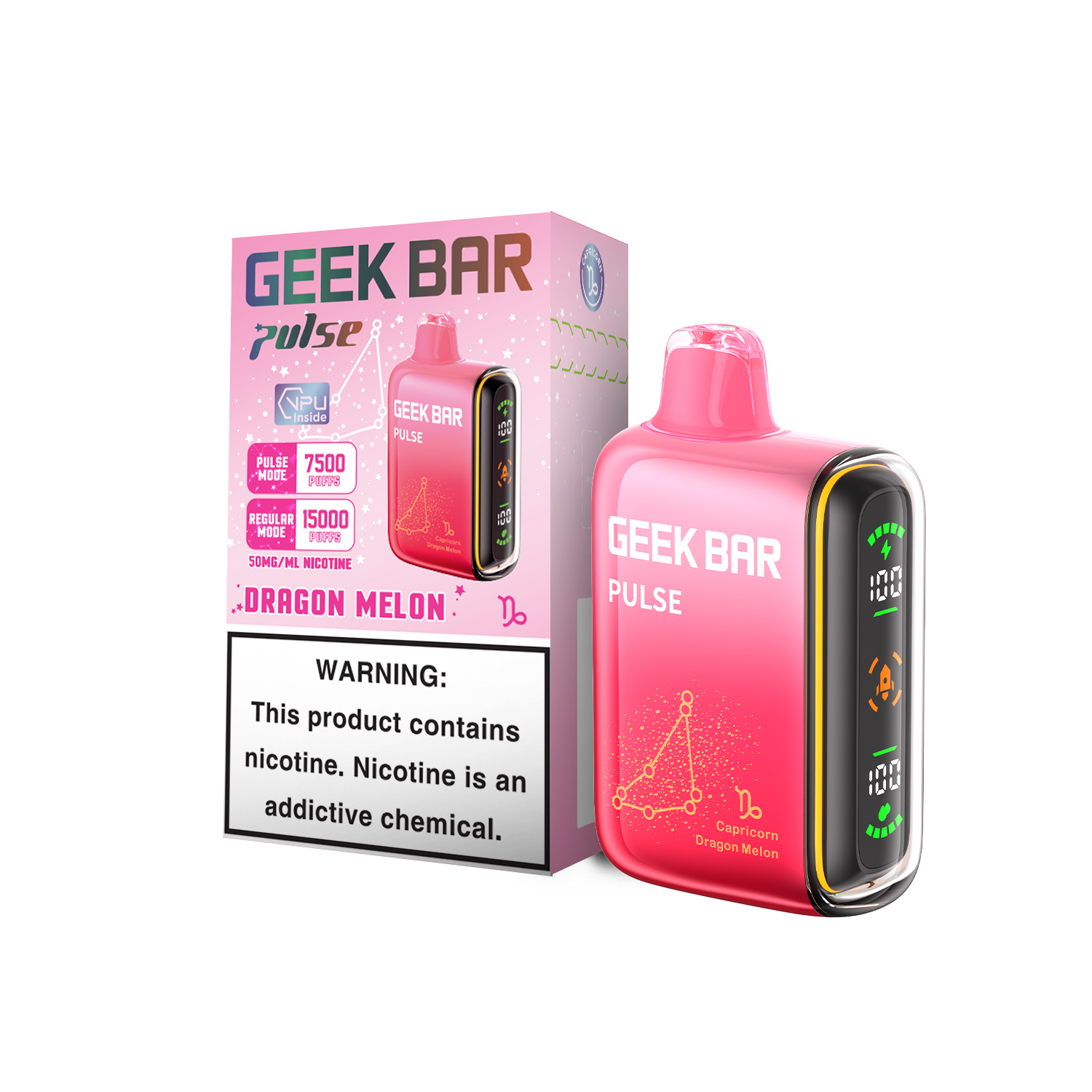 Geek Bar Pulse 15K Dragon Melon disposable vape at Ember Smoke & Vape in Mesa