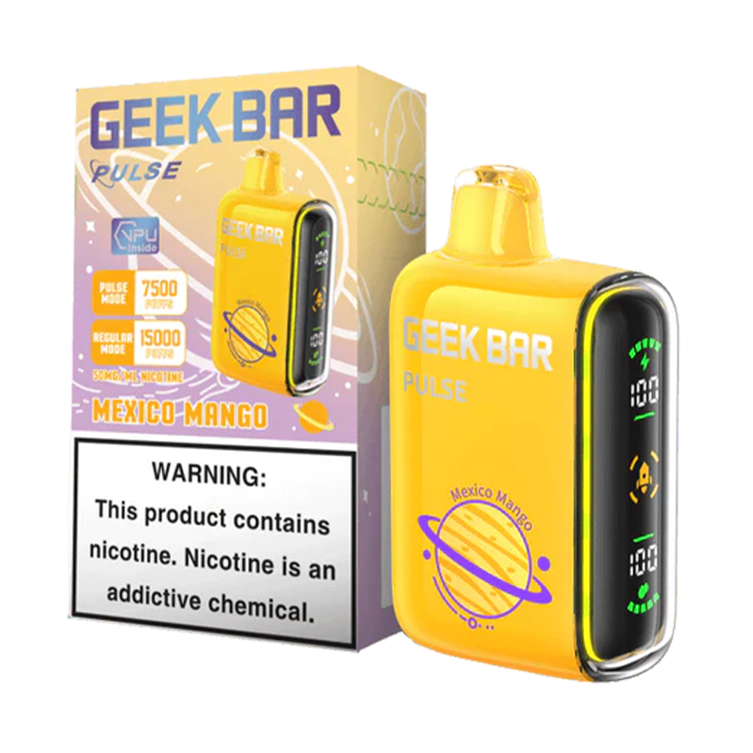 Geek Bar Pulse 15K Mexico Mango disposable vape at Ember Smoke & Vape in Mesa