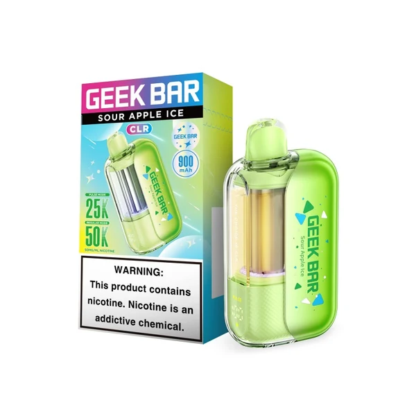 Geek Bar CLR Sour Apple Ice disposable vape at Ember Smoke & Vape in Mesa