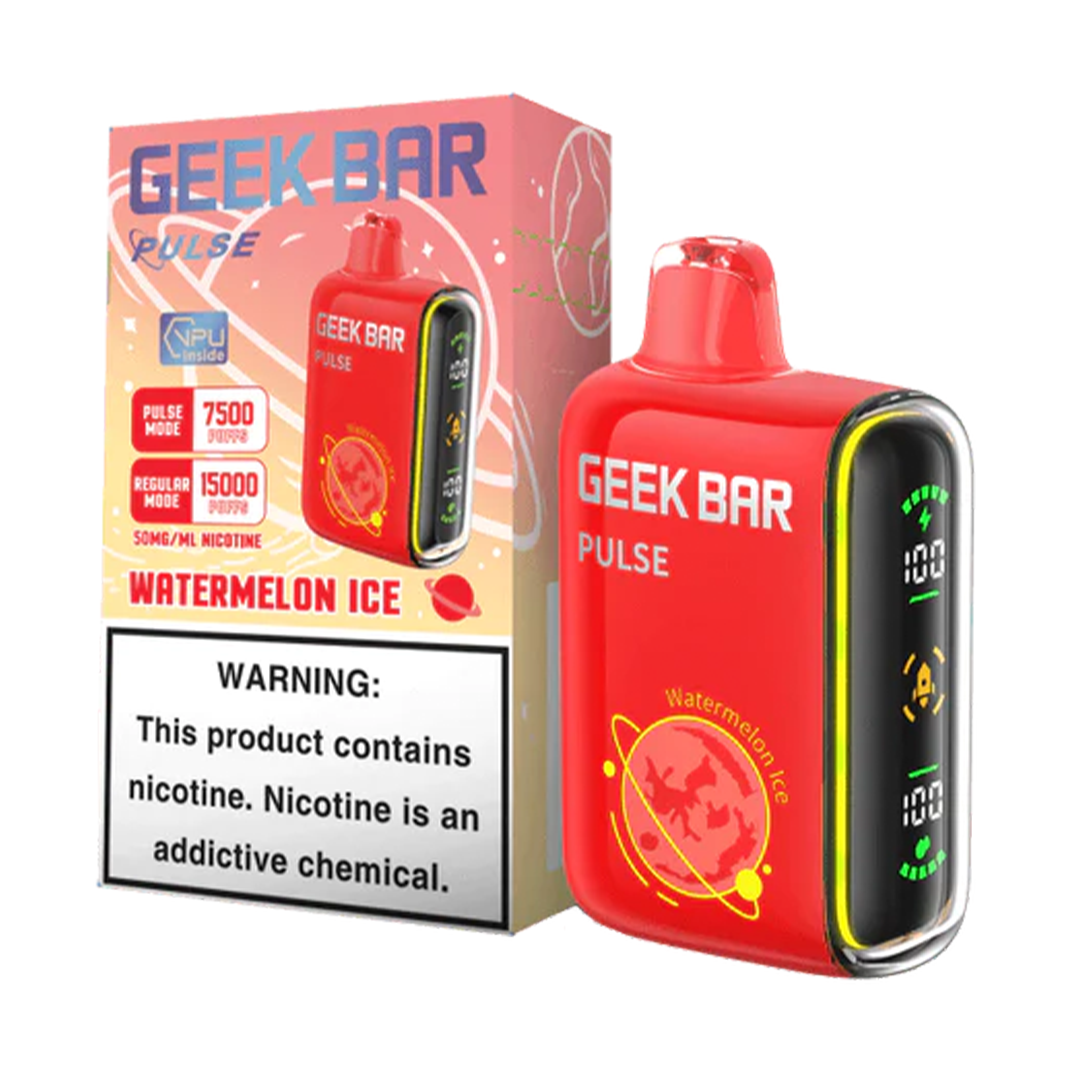 Geek Bar Pulse 15K Watermelon Ice disposable vape at Ember Smoke & Vape in Mesa