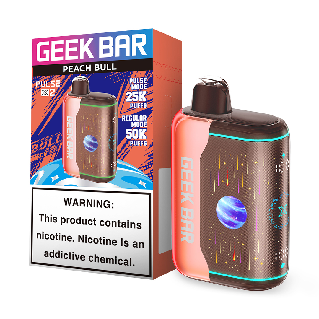 Geek Bar Pulse X2 Peach Bull disposable vape at Ember Smoke & Vape in Mesa
