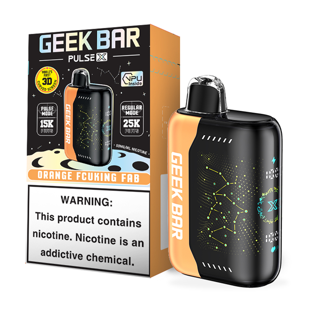 Geek Bar Pulse X 25K Orange Fcuking Fab disposable vape at Ember Smoke & Vape in Mesa