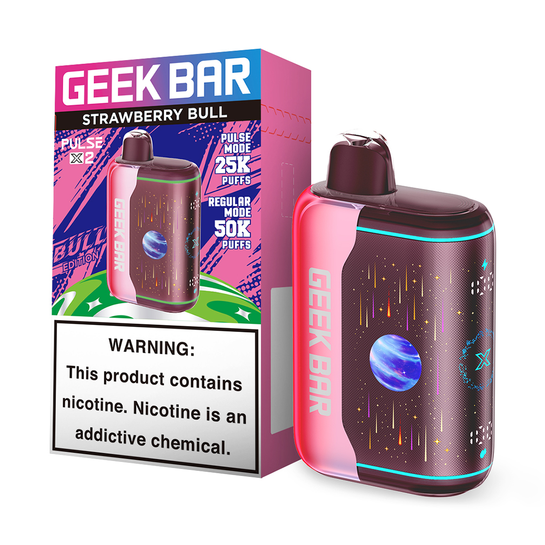 Geek Bar Pulse X2 Strawberry Bull disposable vape at Ember Smoke & Vape in Mesa