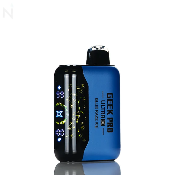 Geek Pro Ultra X 45K Blue Razz Ice disposable vape at Ember Smoke & Vape in Mesa