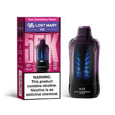 Lost Mary VIZ 55K Sour Strawberry Peach disposable vape at Ember Smoke & Vape in Mesa