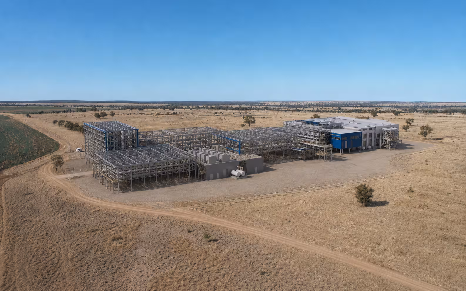 Concept design of the proposed Iona beef processing facility in the landscape