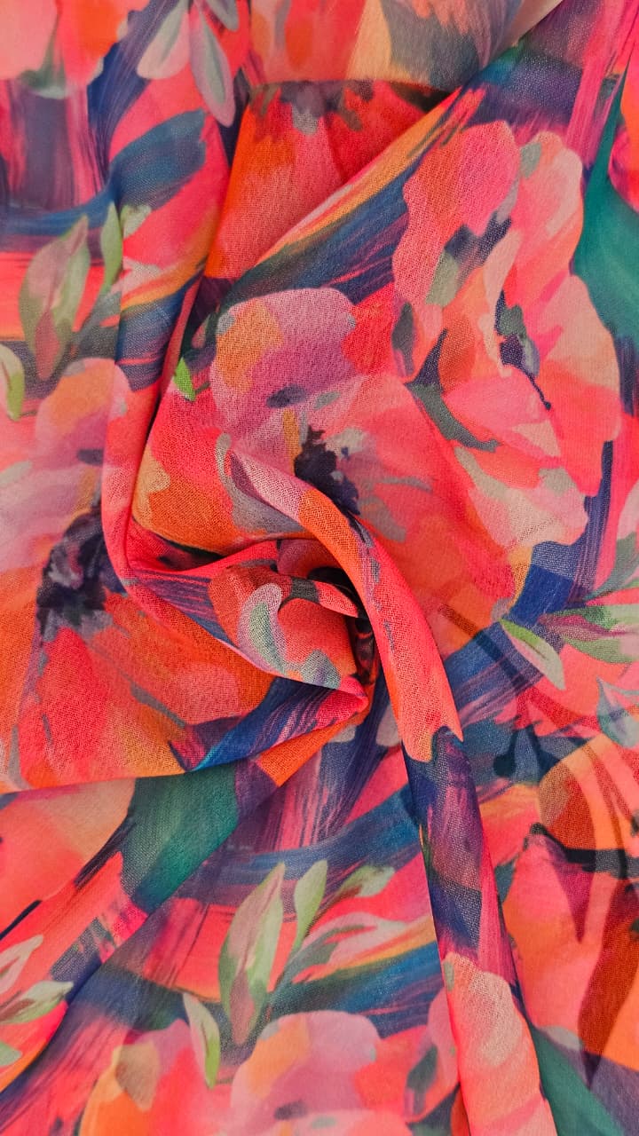 Close-up of soft, wrinkled pink cotton fabric displaying fine weave texture.
