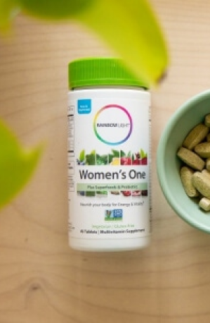 	Rainbow Light multivitamin supplement bottle