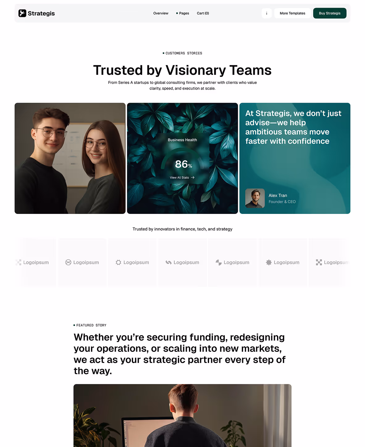 Webflow business consulting template