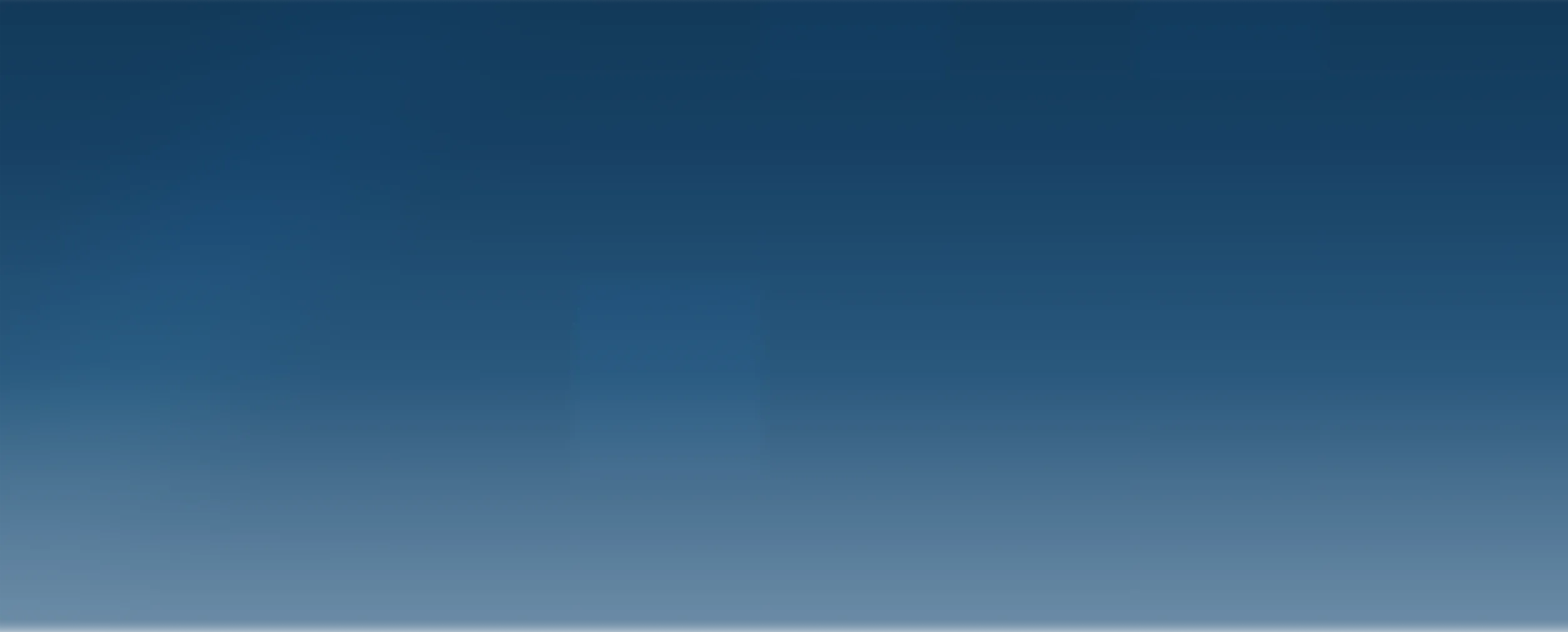 Gradient blue background fading from dark at top to light at bottom.