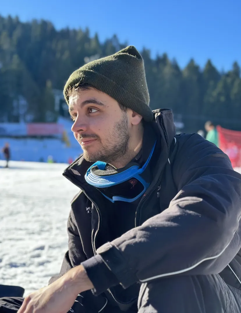 a photo of ivan kirev at the mountains