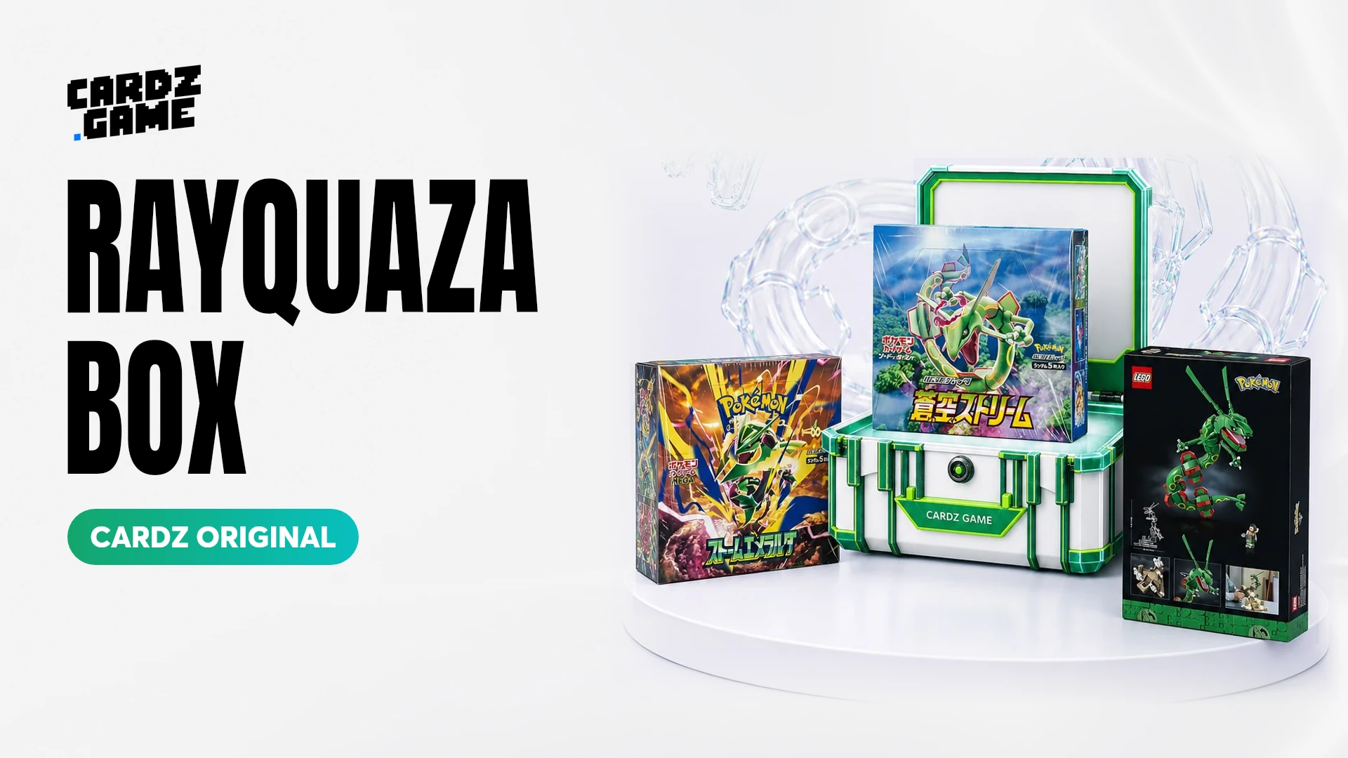 CARDZ Rayquaza Original Box August launch banner