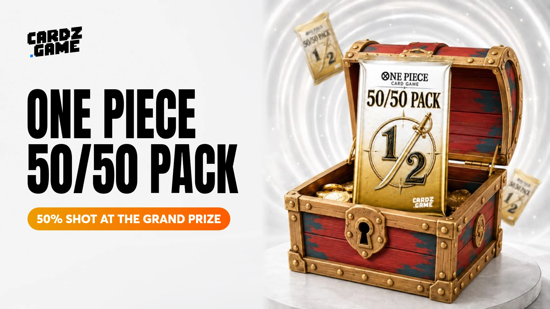CARDZ One Piece 50/50 Pack Manga Rare campaign banner