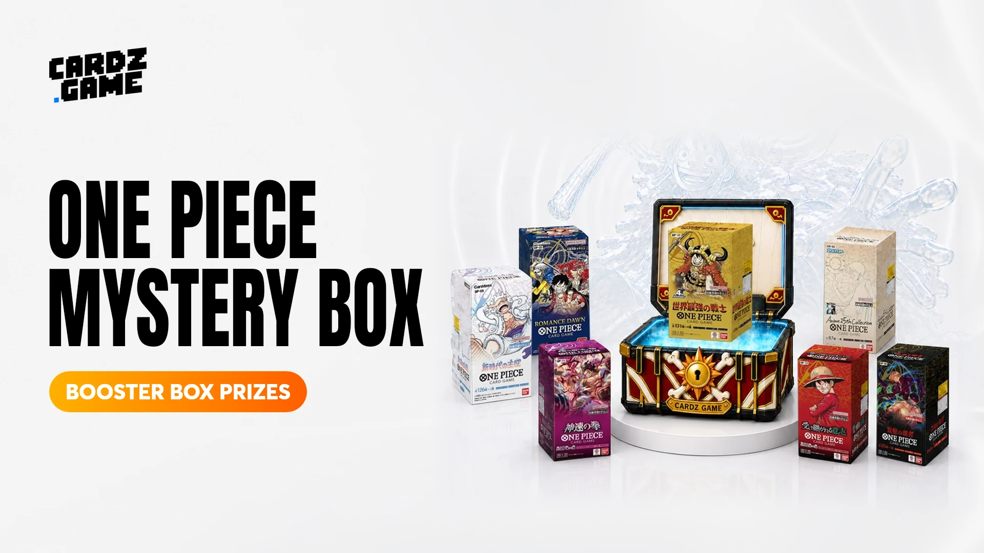 CARDZ One Piece Mystery Box booster-box launch banner