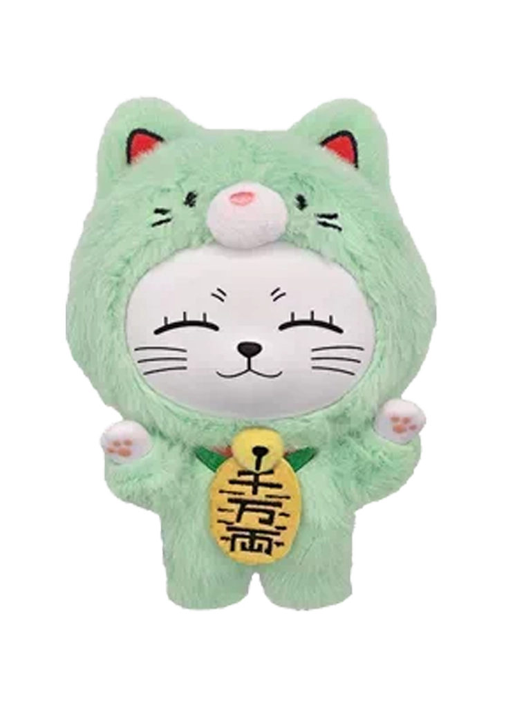 Mint Green Turbo Granny Lucky Cat Plush Pendant (15 cm) — SUNRISEPOP · PSA 10
