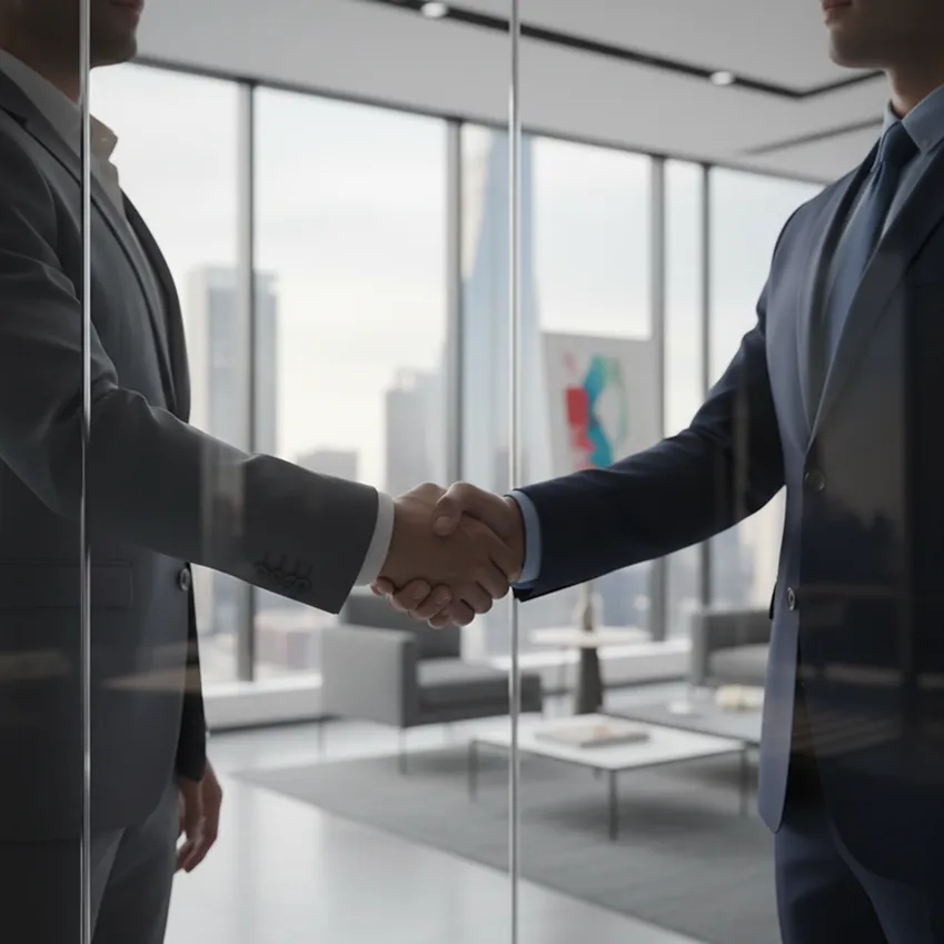 Avocat d'affaires traitant un sujet de droit commercial