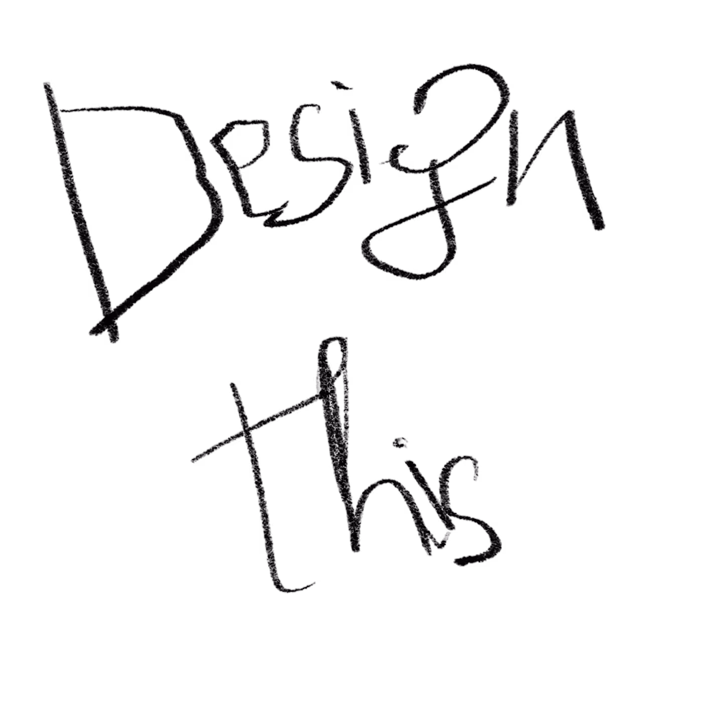 Hand-drawn ‘Design this’ sketch, About page moodboard