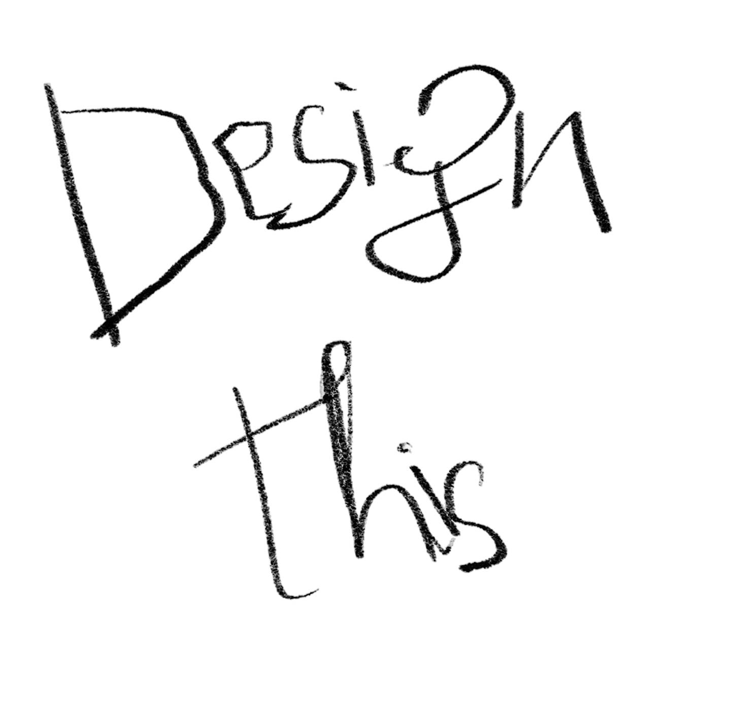 Hand-drawn ‘Design this’ sketch, About page moodboard