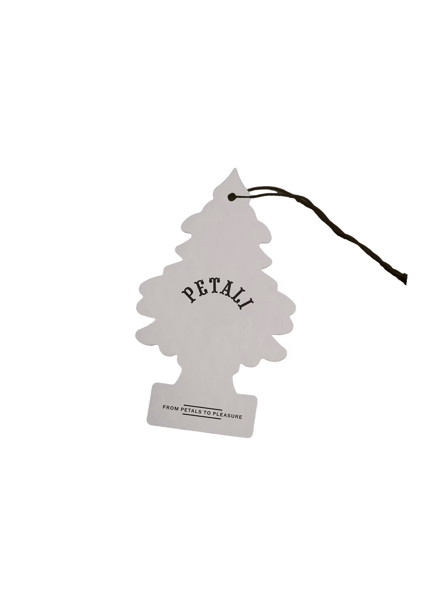 Petali air freshener hangtag, About page moodboard