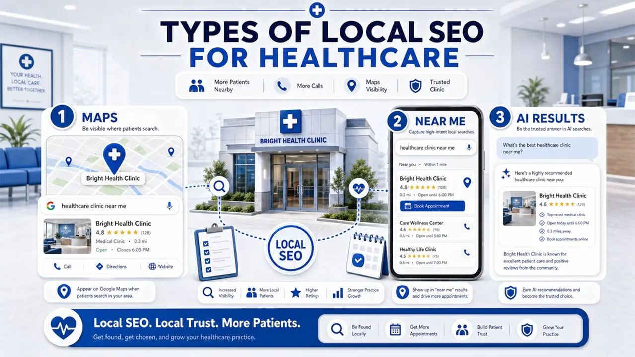 Types of local SEO for healthcare clinics