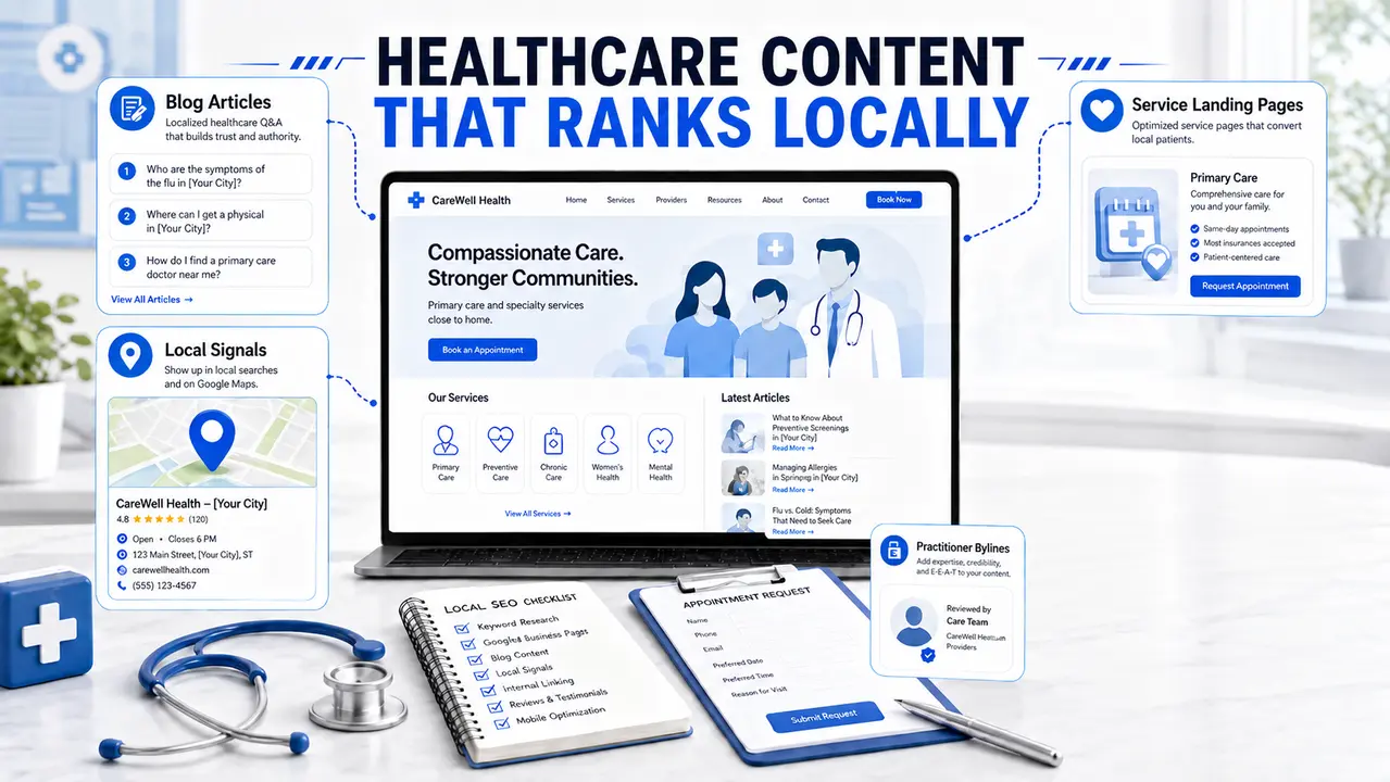Healthcare content that ranks locally