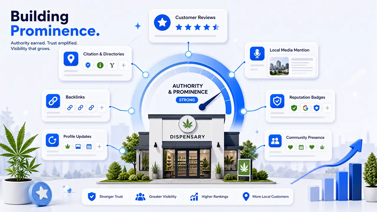 Building prominence for local cannabis dispensary SEO