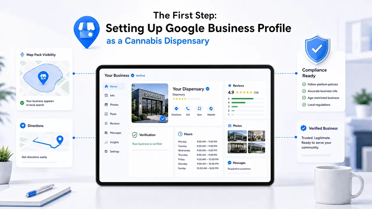 Setting up Google Business Profile for cannabis dispensary local SEO