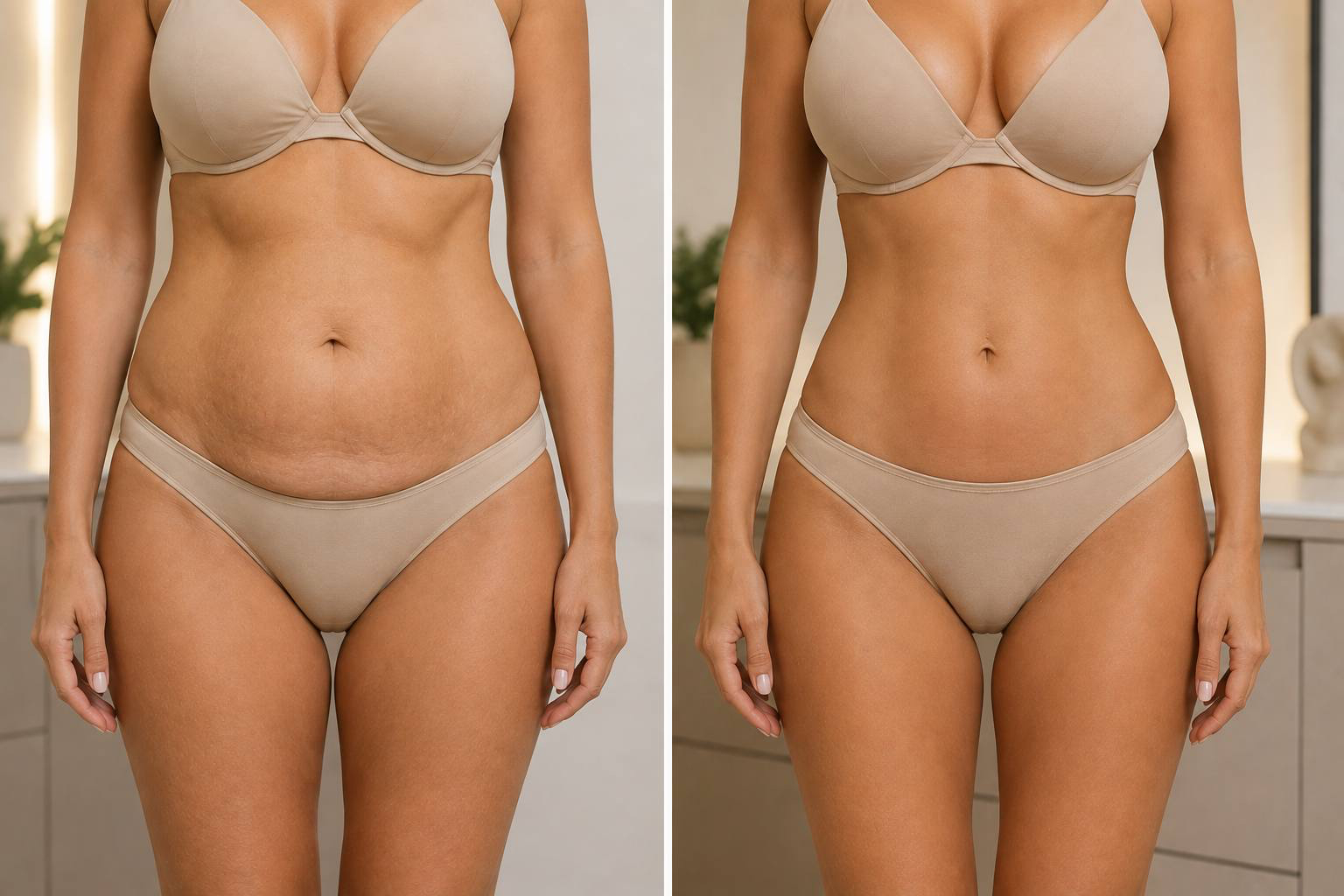 Mommy makeover before and after body transformation