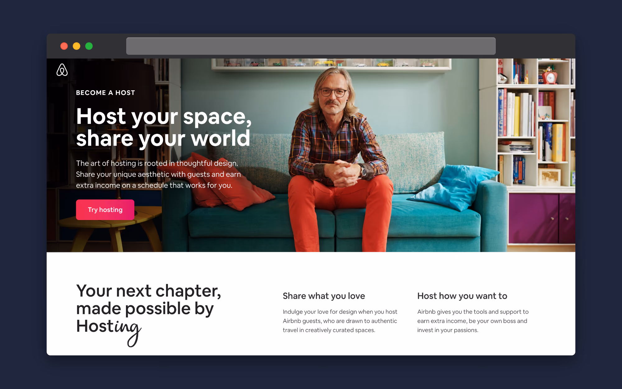 Airbnb-Startseite