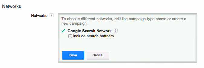 Google AdWords Search Network