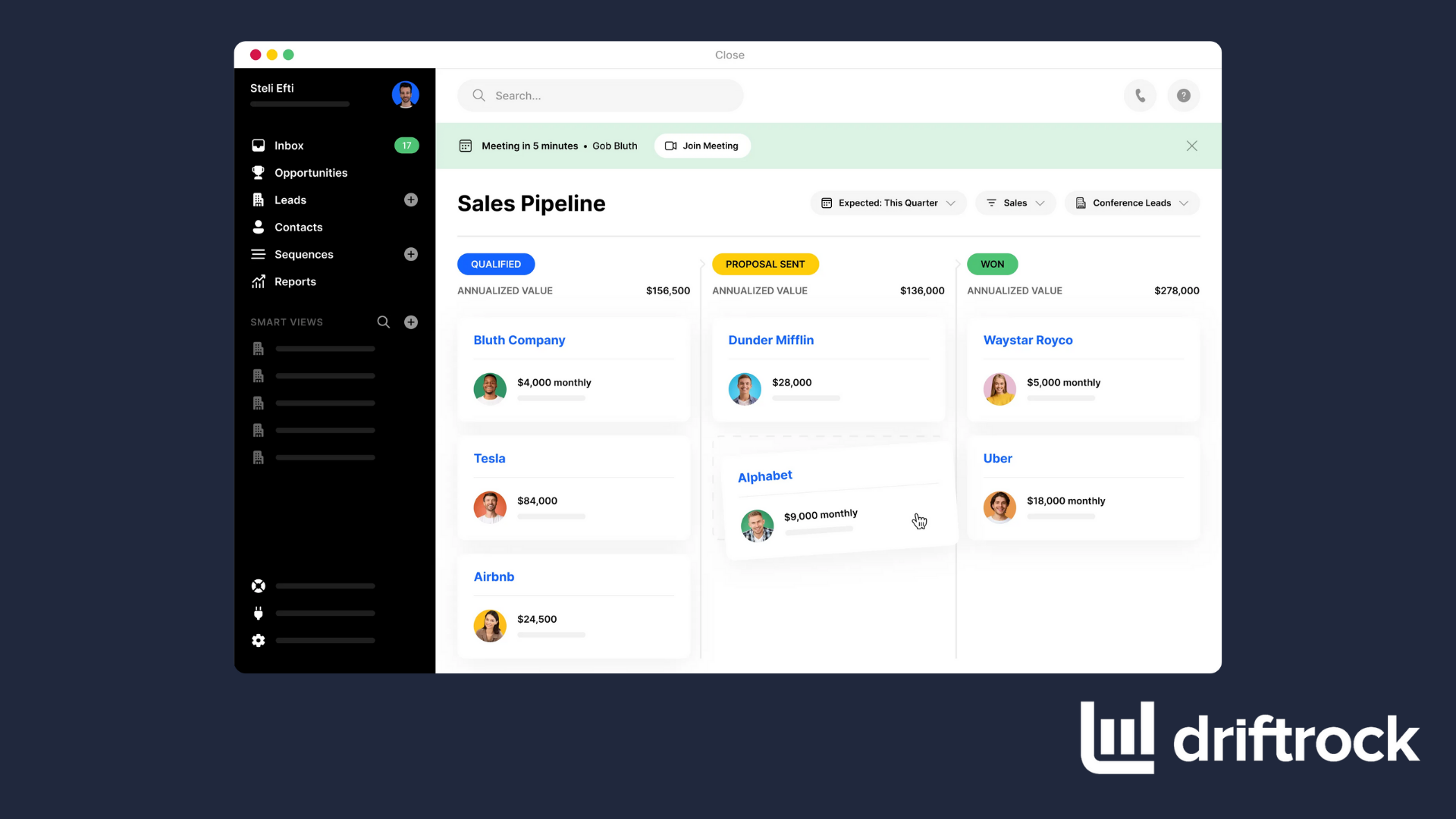 Close CRM screenshot