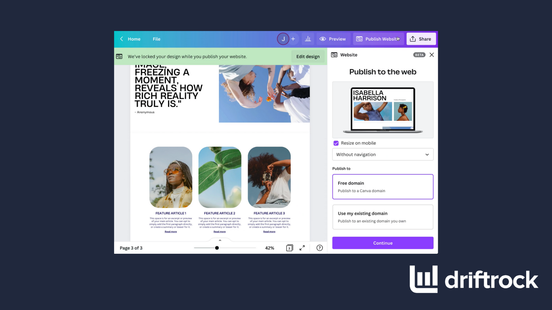 Canva screenshot