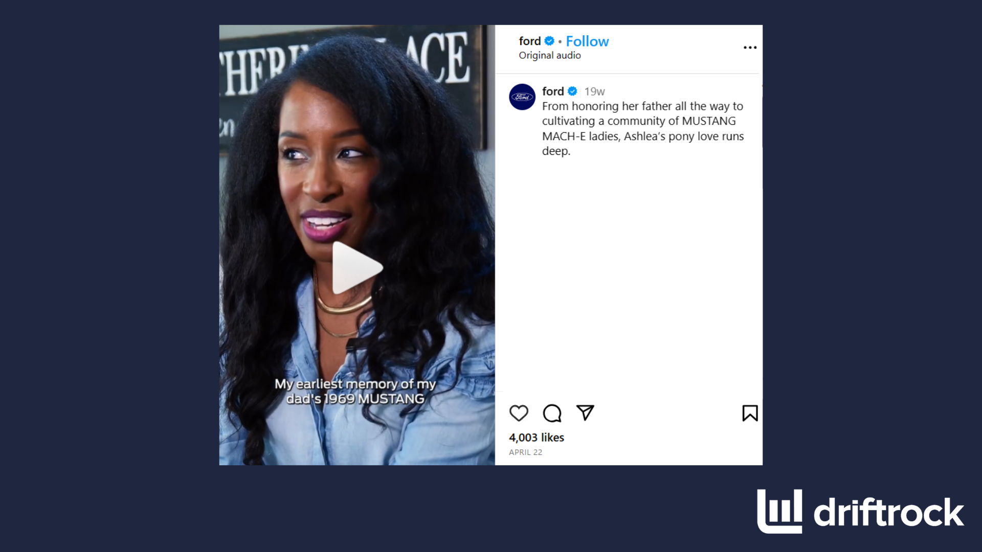 Ford instagram post