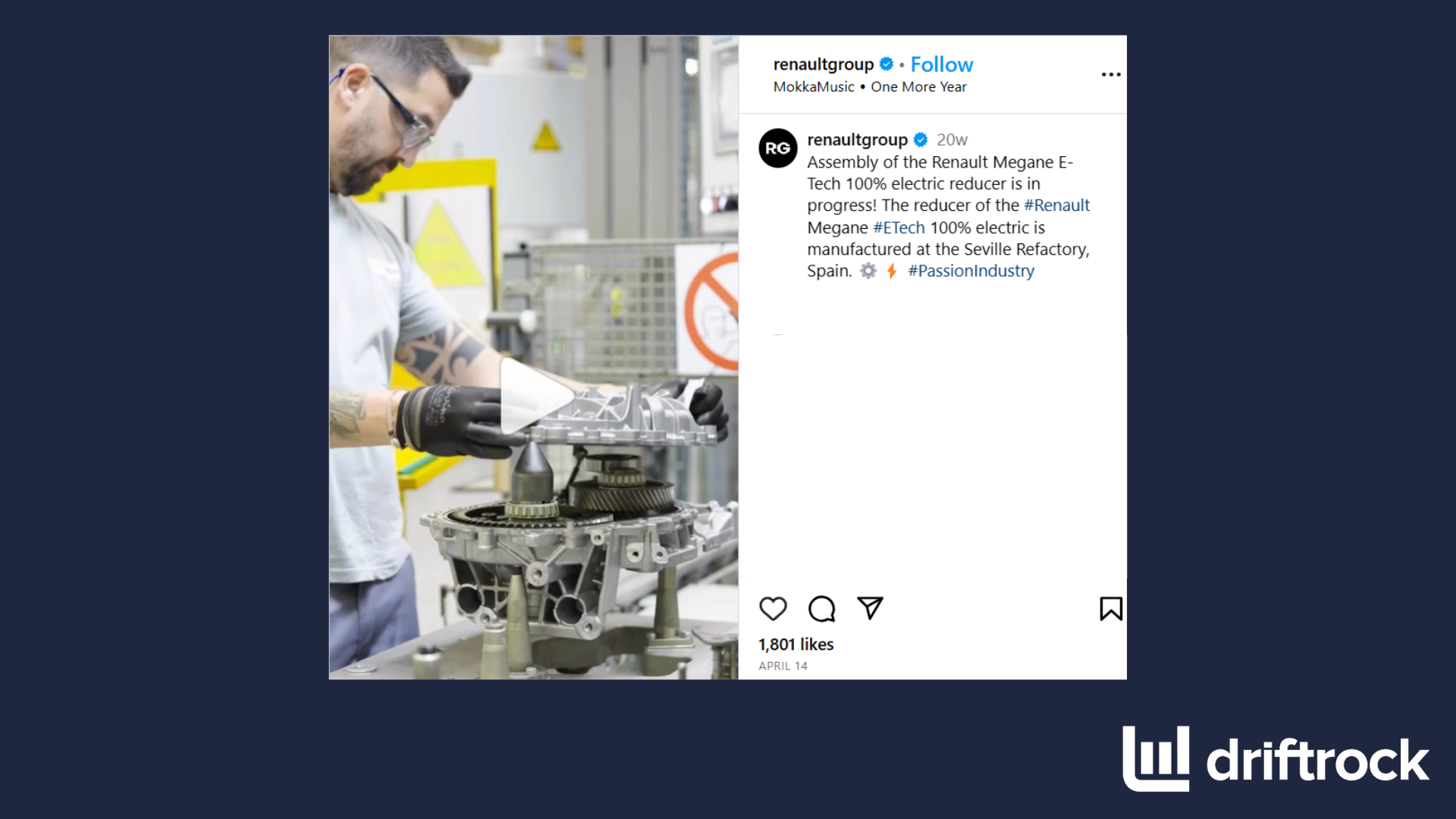 Renault instagram post