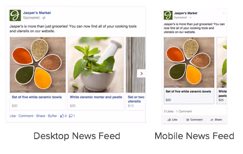 Facebook Carousel Ads Example