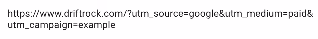 What are UTM Parameters? UTM Parameter example screenshot