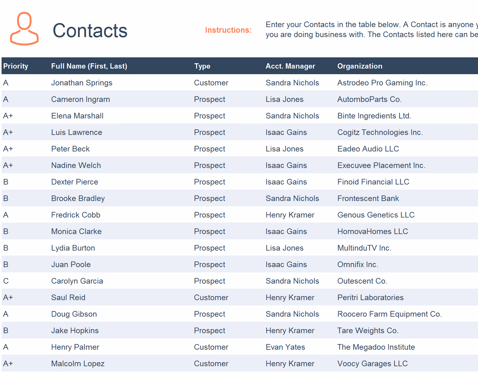 Hubspot Google Sheets CRM Screenshot