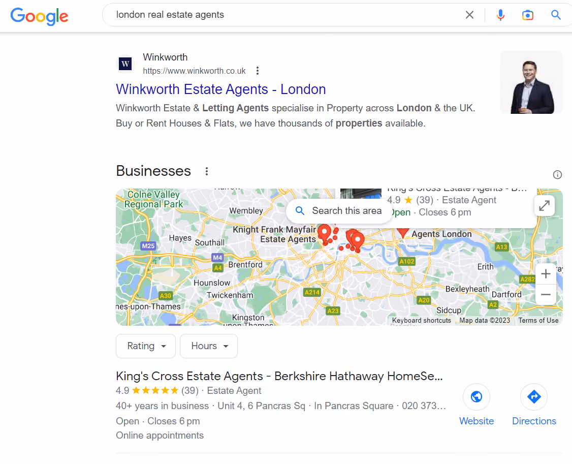 SEO-led organic strategy for real estate agents