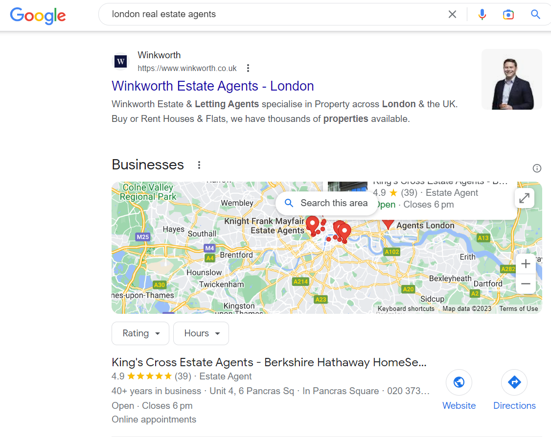 SEO-led organic strategy for real estate agents