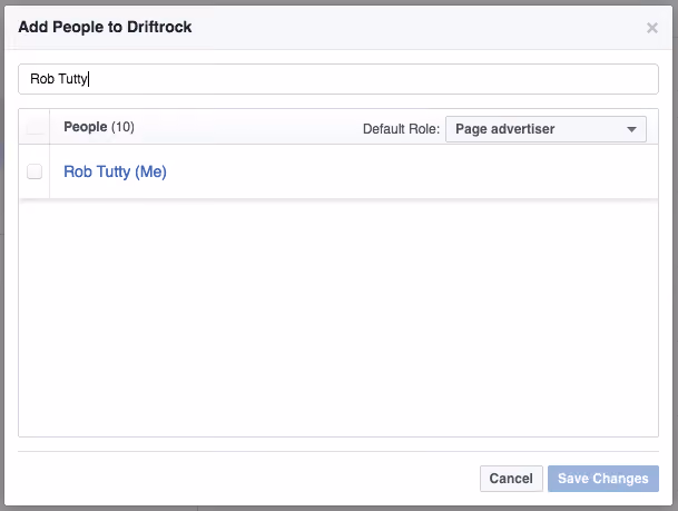 Facebook Business Manager Page Advertiser