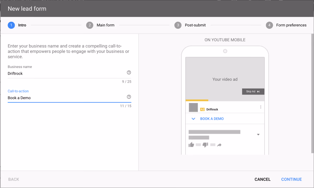 Screenshot – Kontaktformular