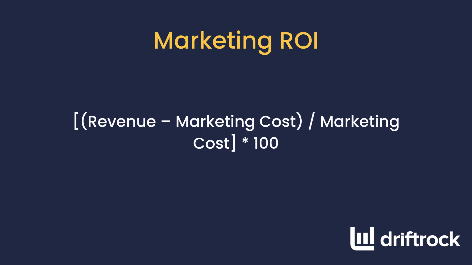 Formel für den Marketing-ROI