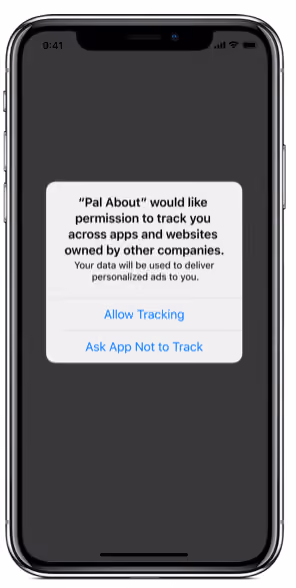 Screenshot - Tracking permission