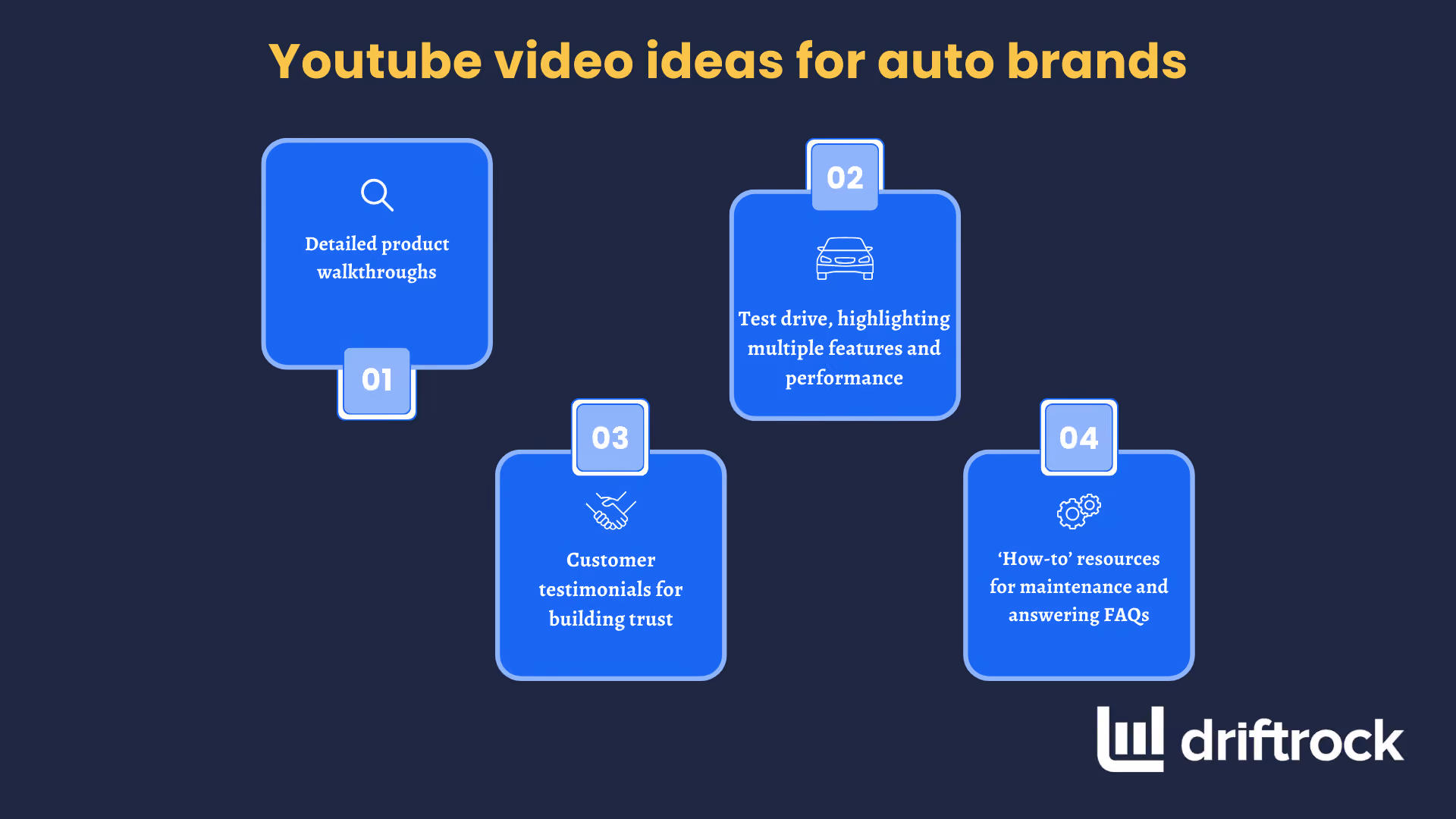 Ideas para vídeos de YouTube para marcas de automoción