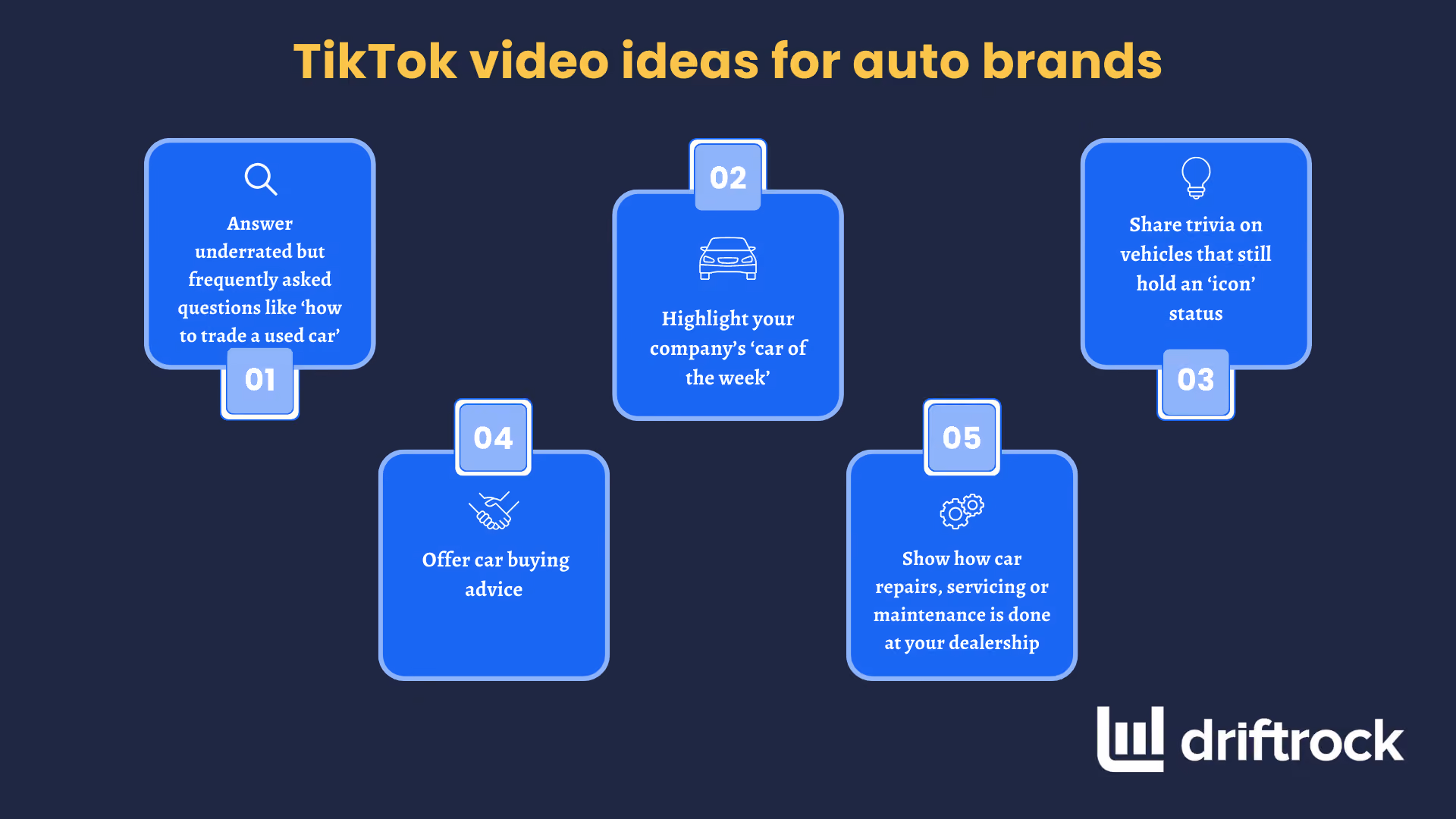 Ideas de vídeos de TikTok para marcas de automoción