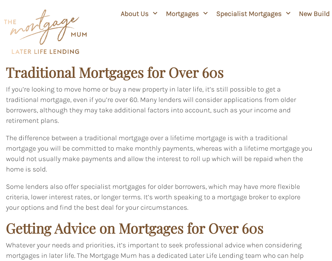 Content writing blog example for mortgage brokers