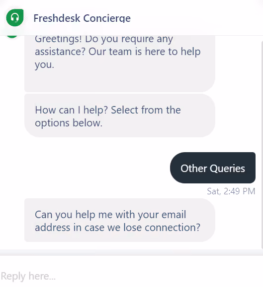 Chatbot with in-built lead generation form