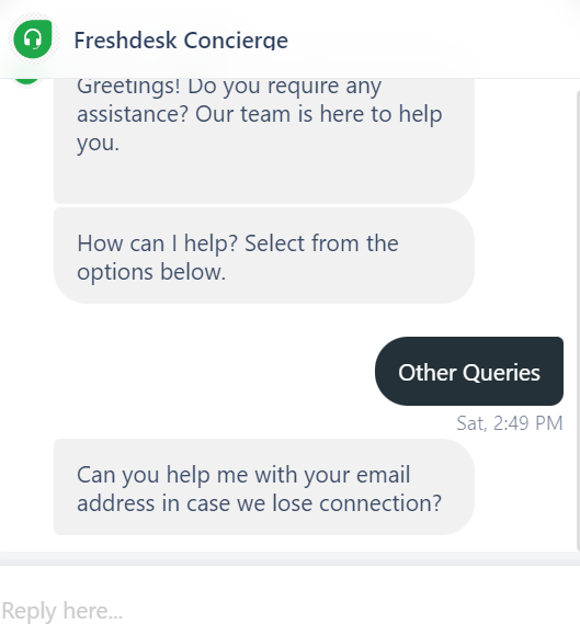 Chatbot with in-built lead generation form