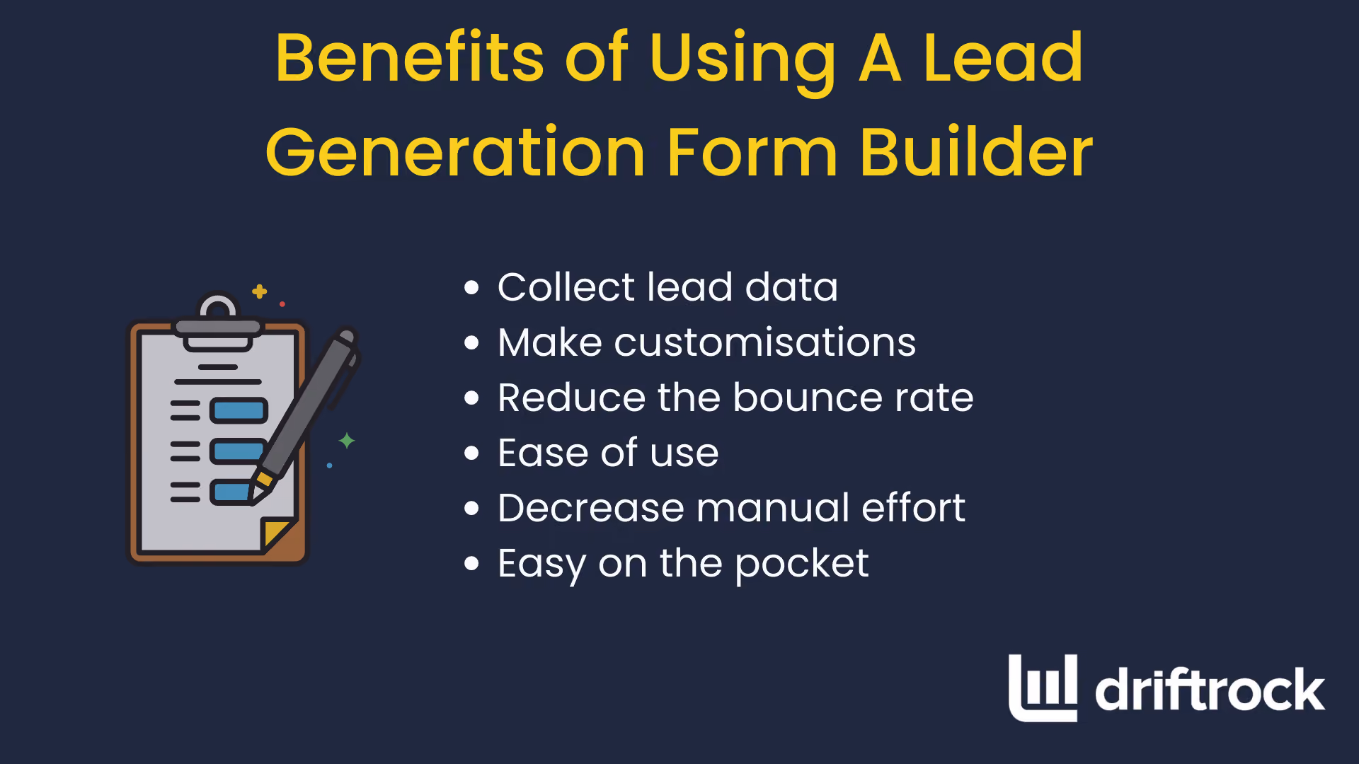 Benefits of Using a lead form builder