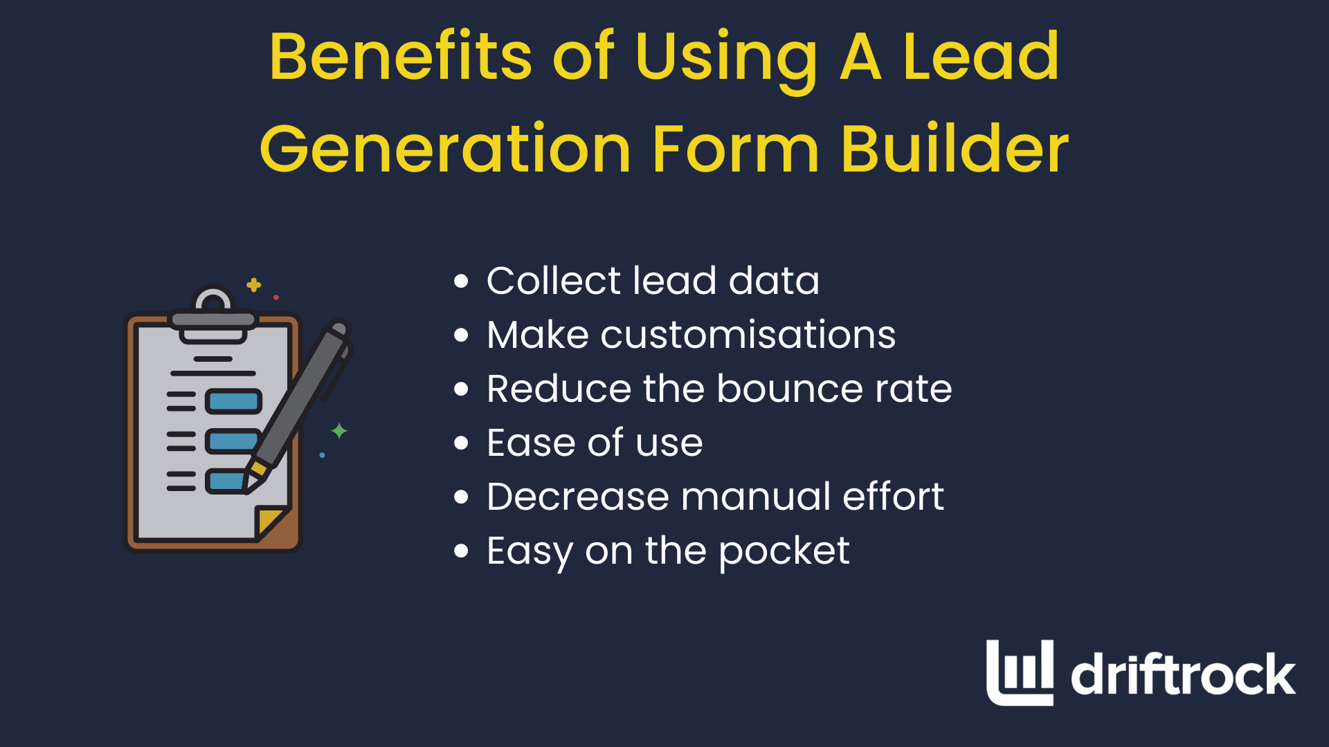 Benefits of Using a lead form builder